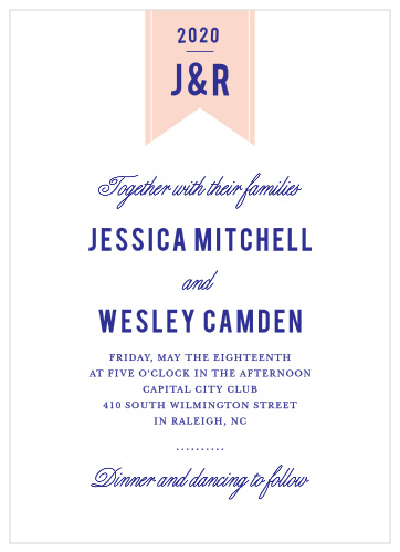 Modern Banner Wedding Invitations
