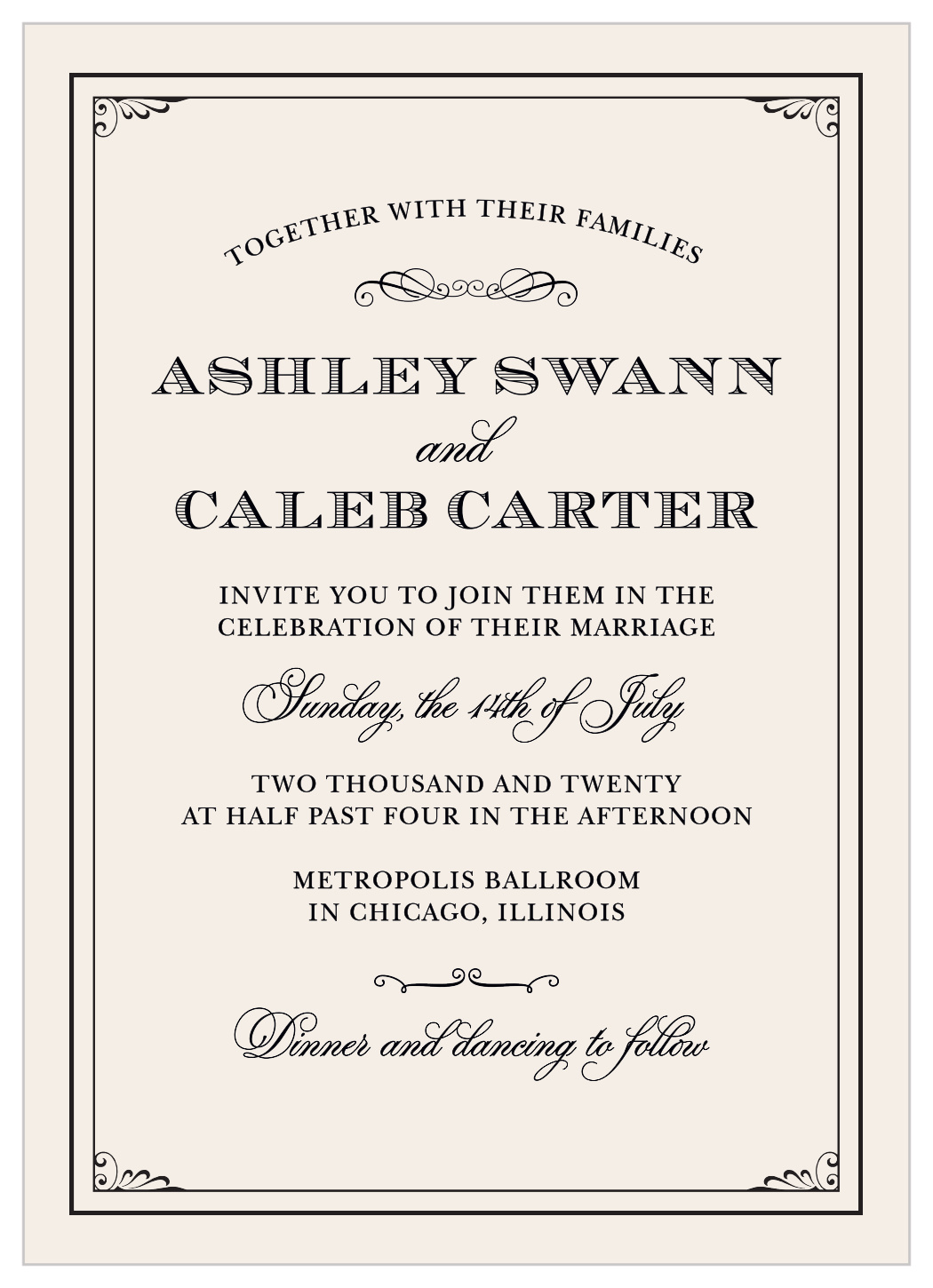 Grand Victorian Wedding Invitations