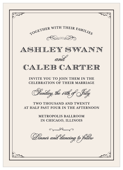 Grand Victorian Wedding Invitations