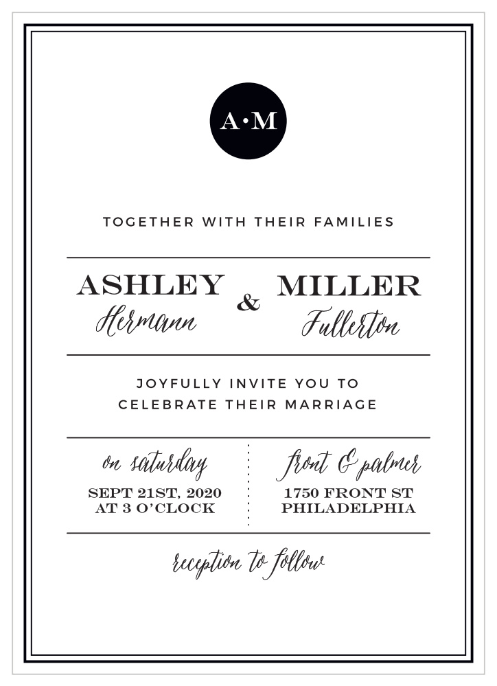 Modern Elegant Wedding Invitations