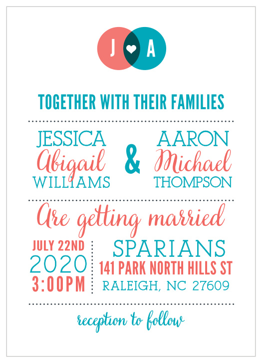 Modern Venn Wedding Invitations