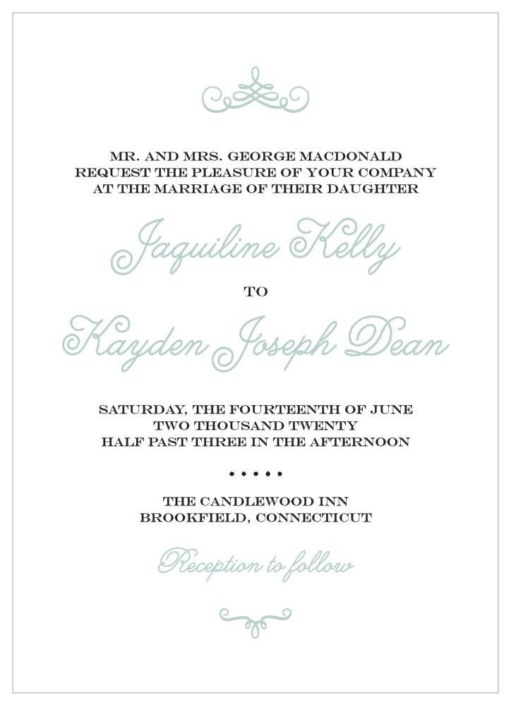Whimsical Script Wedding Invitations