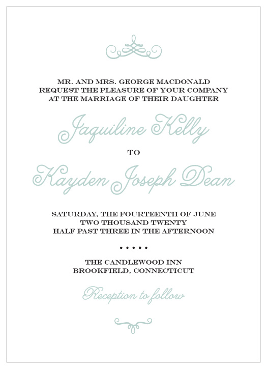 Whimsical Script Wedding Invitations