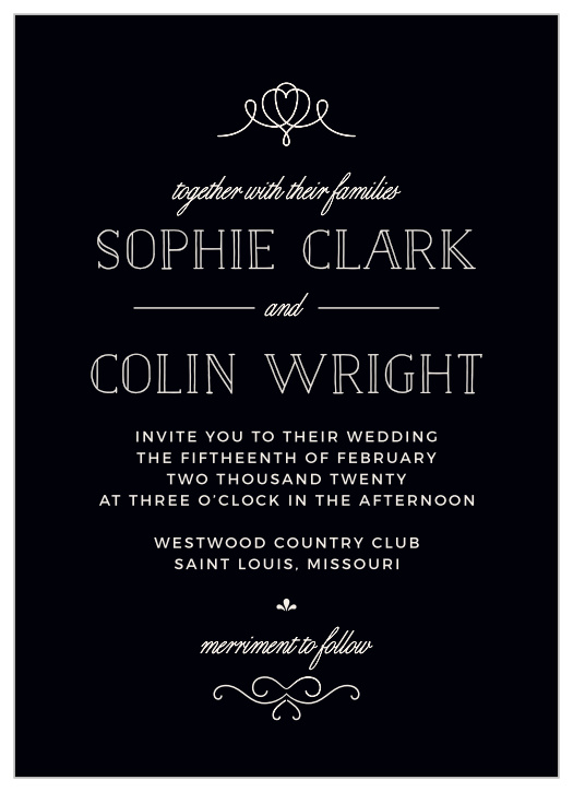 Classic Penmanship Wedding Invitations