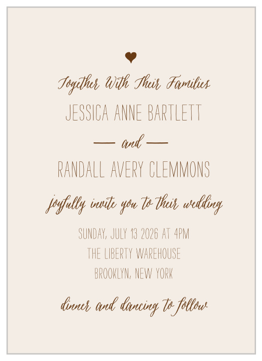 Drawn Together Wedding Invitations