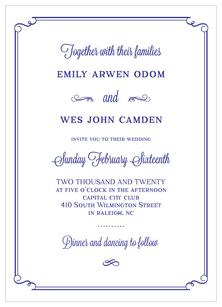 Handwritten Deco Wedding Invitations