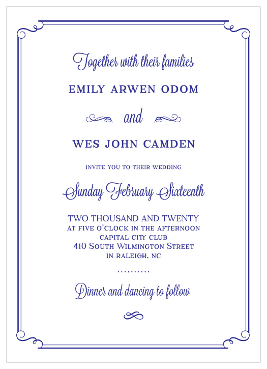 Handwritten Deco Wedding Invitations