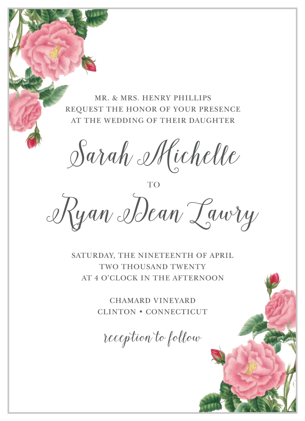 Budding Blooms Wedding Invitations
