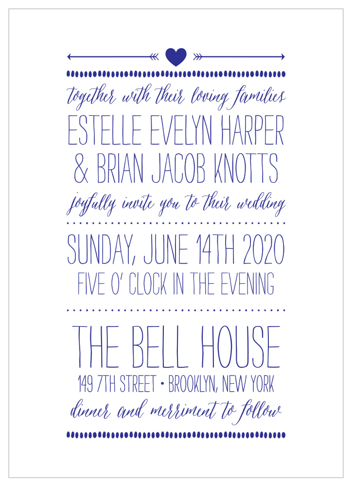 Playful Poster Wedding Invitations
