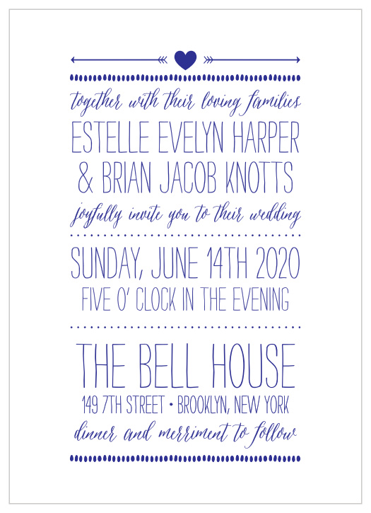 Playful Poster Wedding Invitations