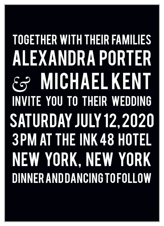 Modern Poster Wedding Invitations
