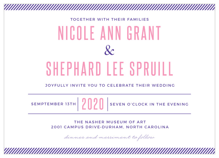 Bold and fun, the Artful Elegance Wedding Invitations from the Crafty Pie Collection at Basic Invite are the definition of youthful sophistication. 