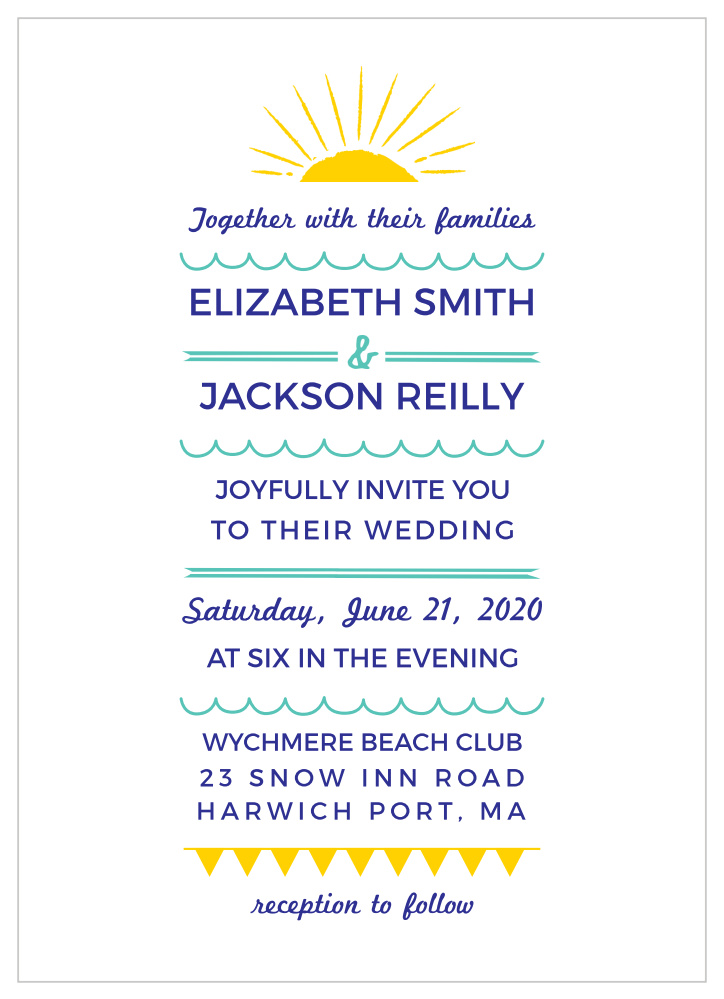 Modern Beach Wedding Invitations