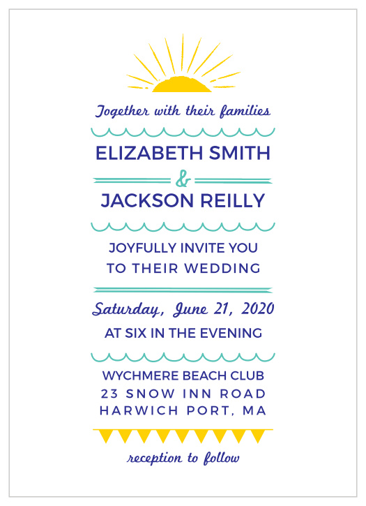 Modern Beach Wedding Invitations