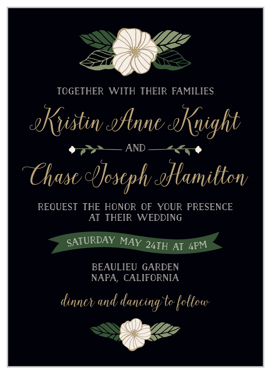 Garden Floral Wedding Invitations