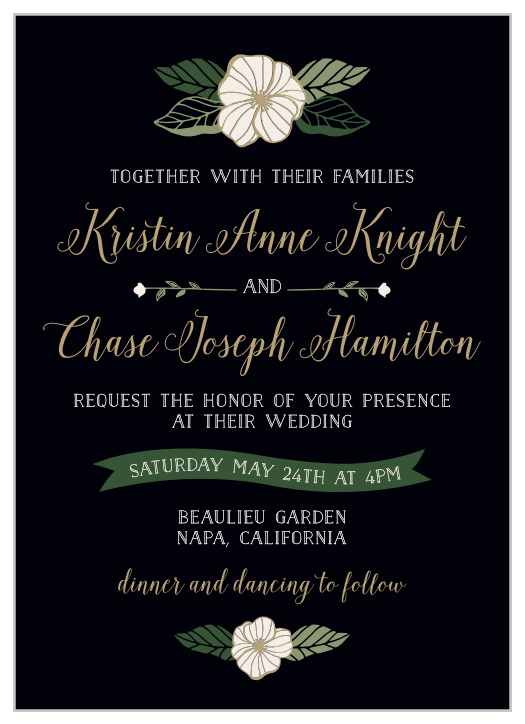 Garden Floral Wedding Invitations