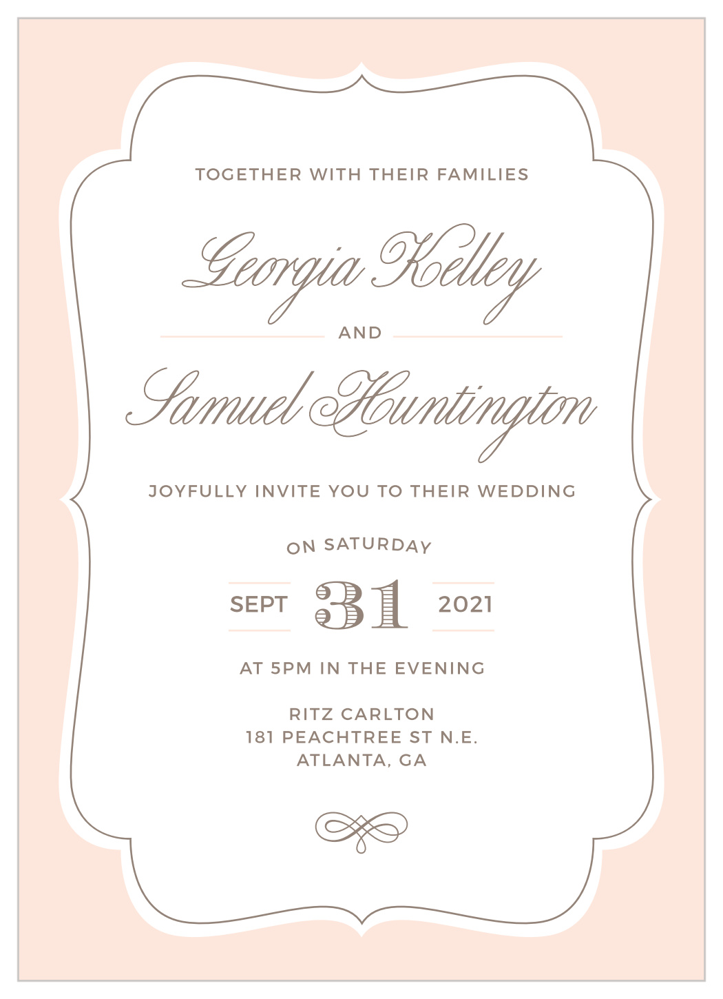Vintage Frame Wedding Invitations