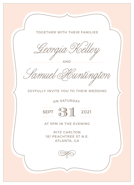 Vintage Frame Wedding Invitations
