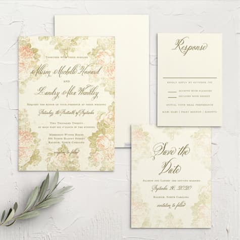 Romantic Vintage Wedding Invitations