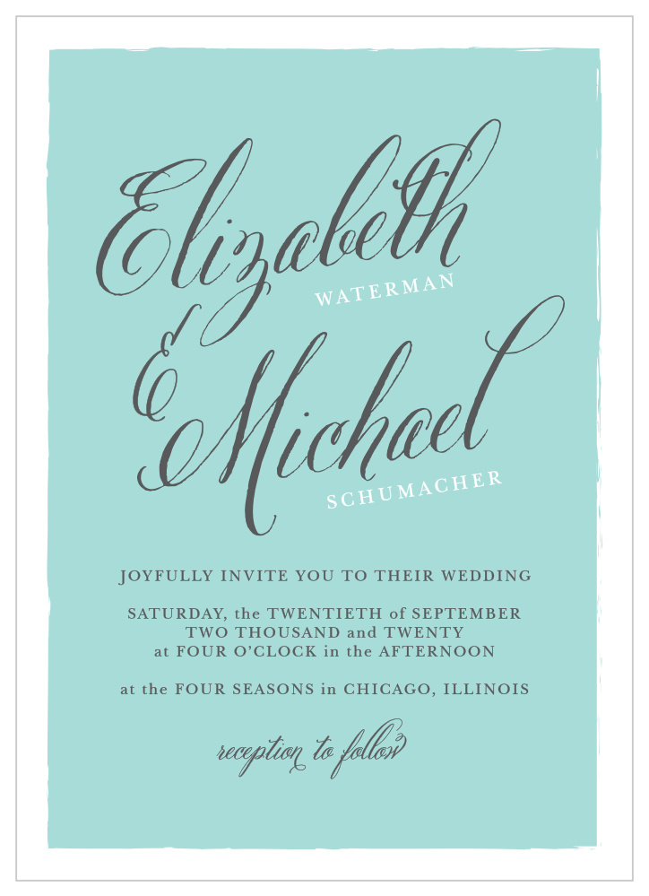 Calligraphy Script Wedding Invitations