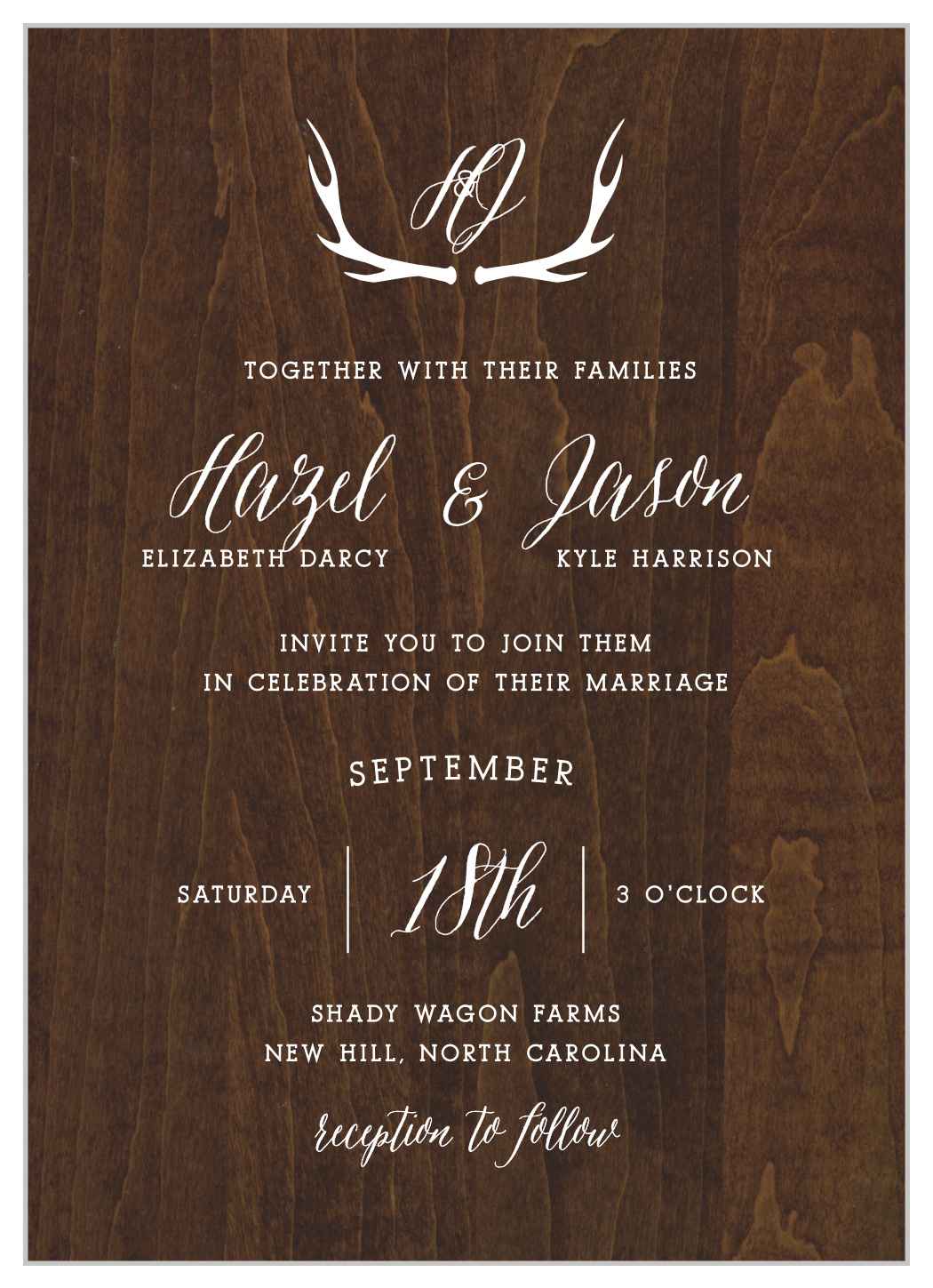 Rustic Wood Wedding Invitations