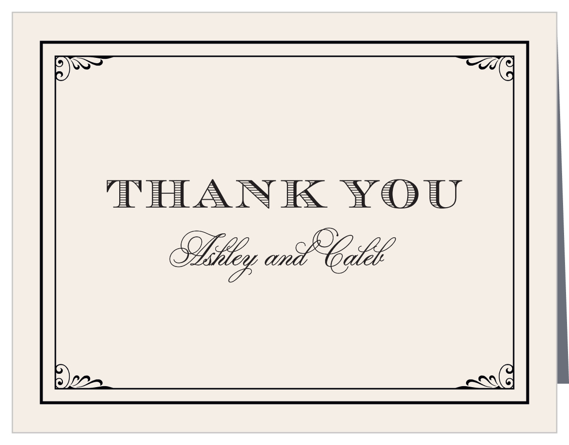 Grand Victorian Wedding Thank You Cards