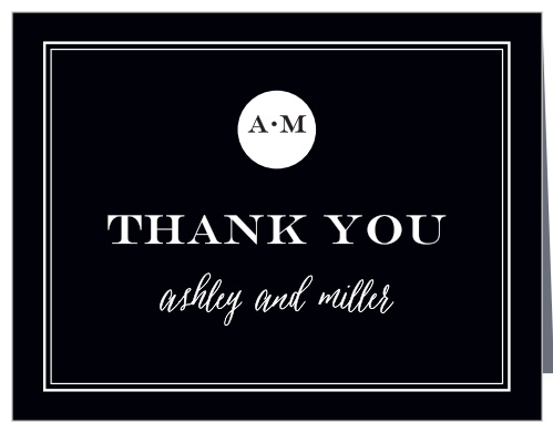 Modern Elegant Wedding Thank You Cards