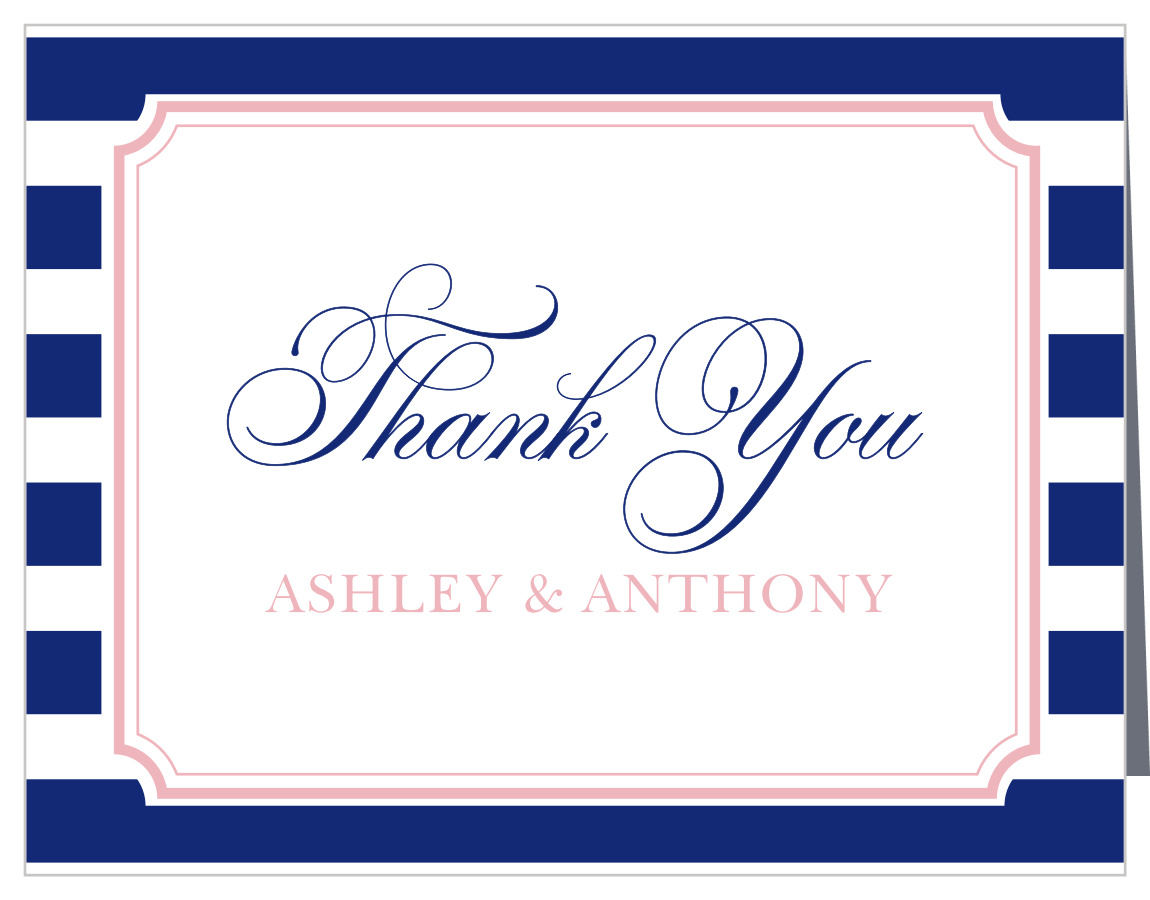 Preppy Stripe Wedding Thank You Cards