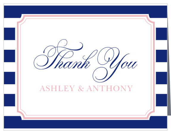 Preppy Stripe Wedding Thank You Cards