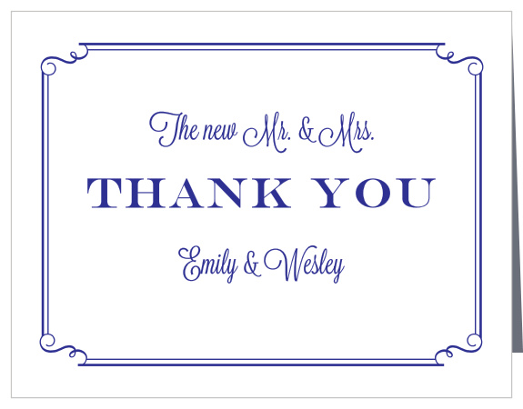Handwritten Deco Wedding Thank You Cards