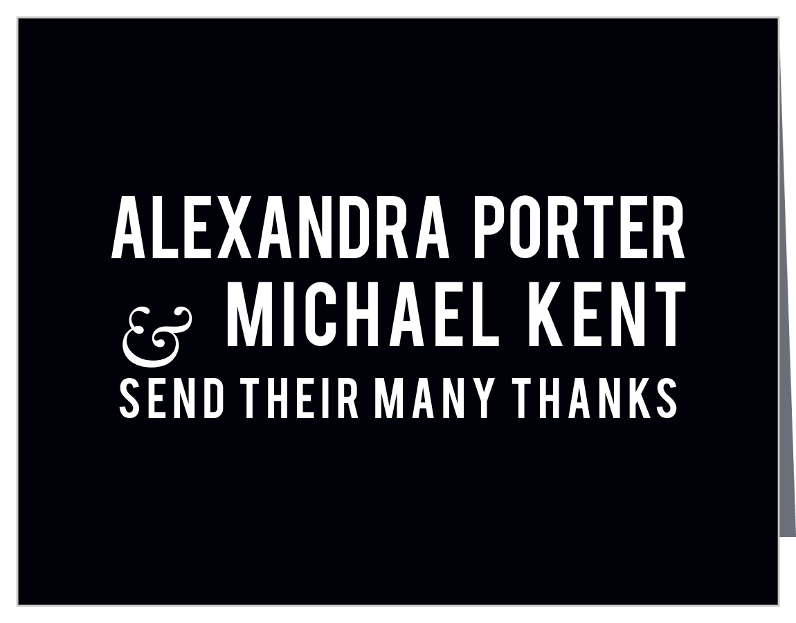 Modern Poster Wedding Thank You Cards