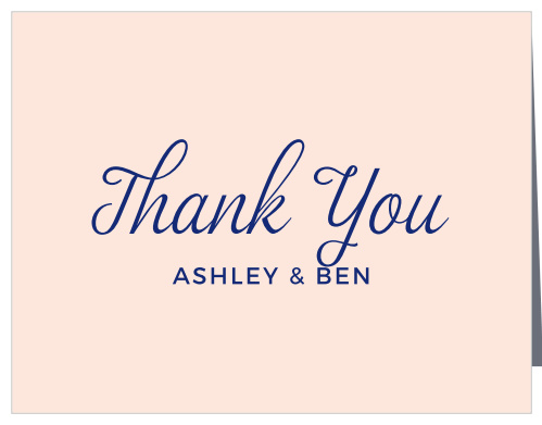 Diamond Monogram Wedding Thank You Cards