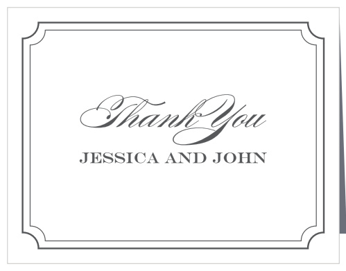Elegant Script Wedding Thank You Cards