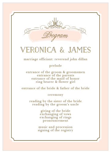Opulent Frames Wedding Programs