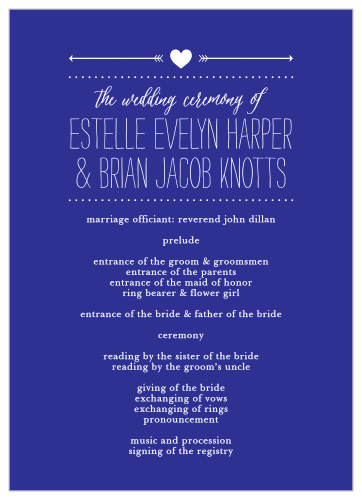 Playful Poster Wedding Programs