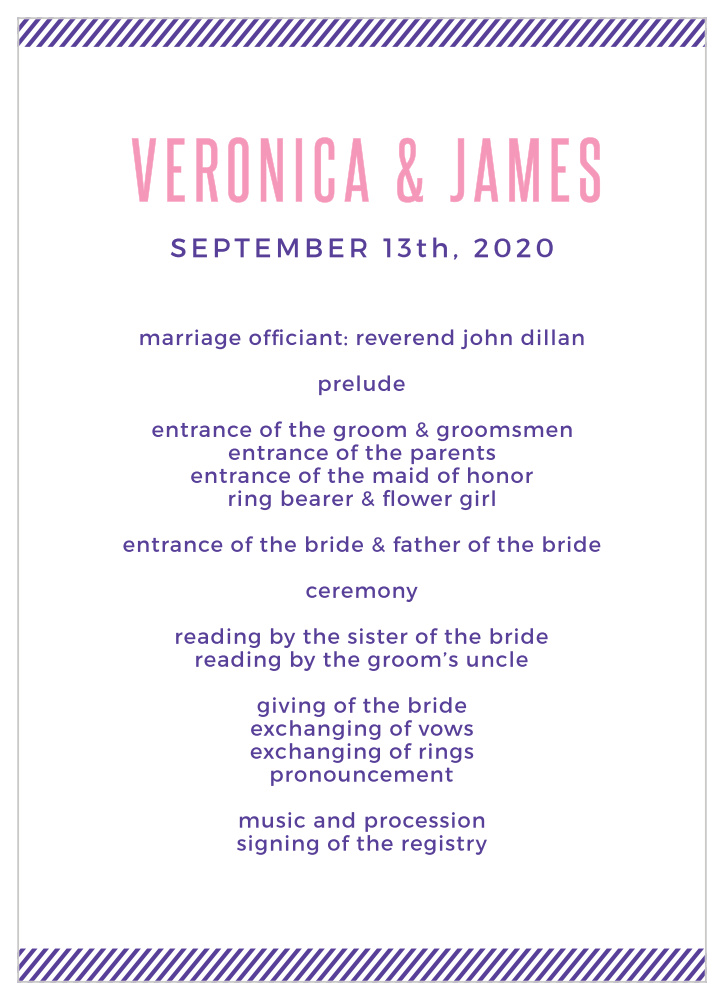 Artful Elegance Wedding Programs