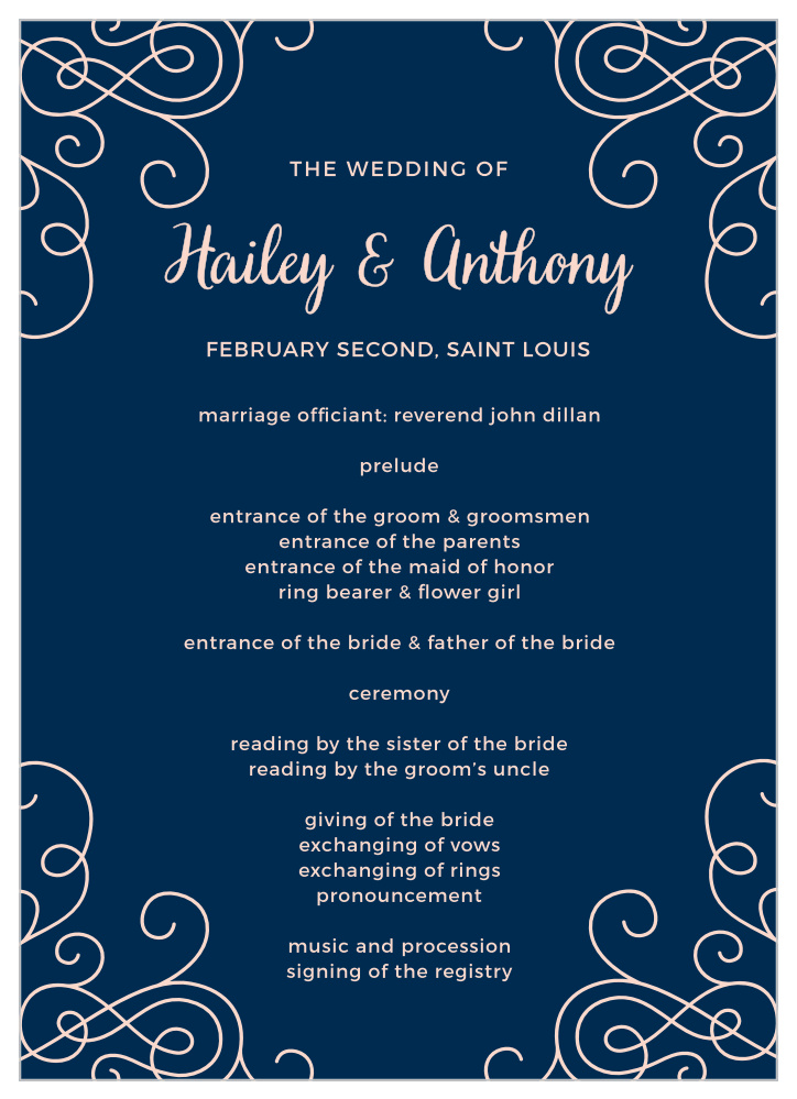 Modern Love Wedding Programs