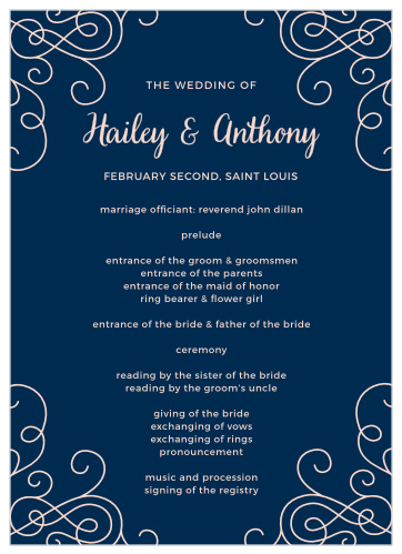 Modern Love Wedding Programs