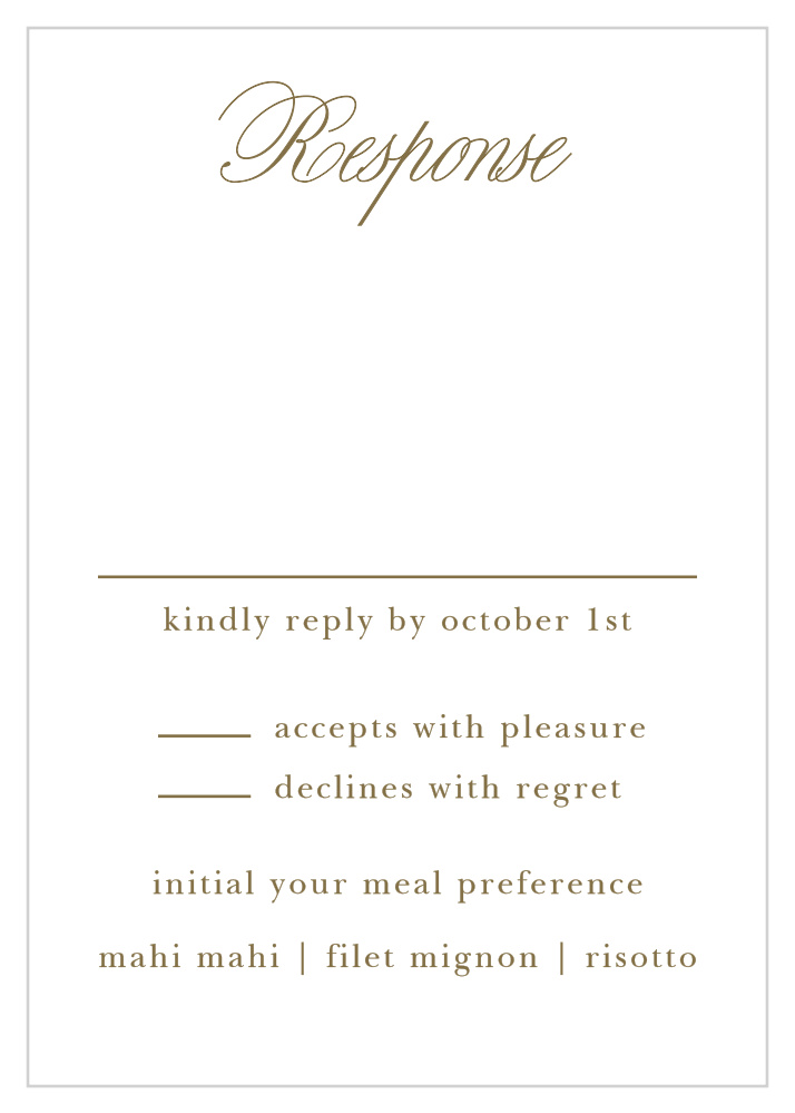 Opulent Frames Response Cards