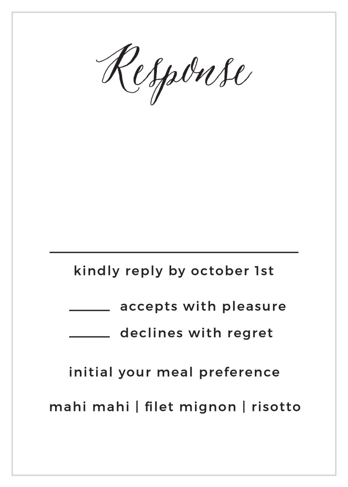Modern Elegant Response Cards