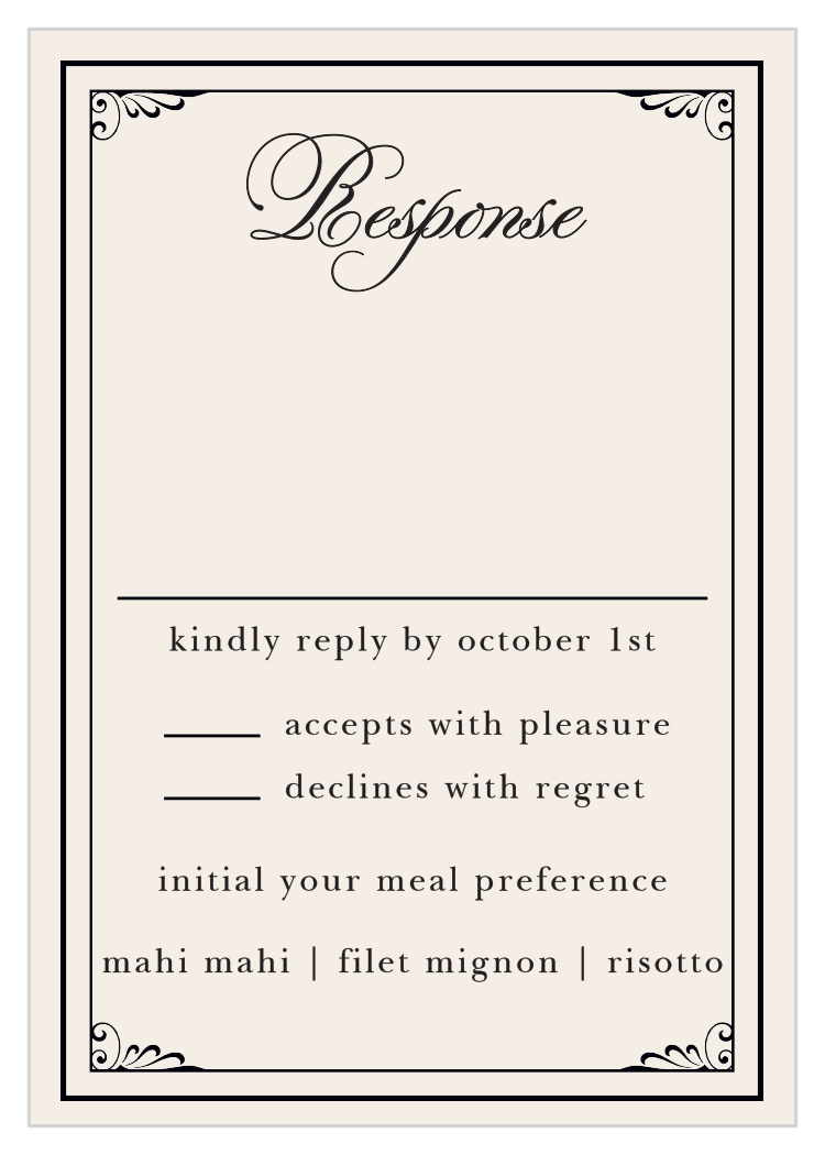 Grand Victorian Response Cards