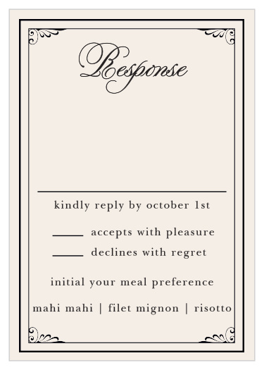 Grand Victorian Response Cards