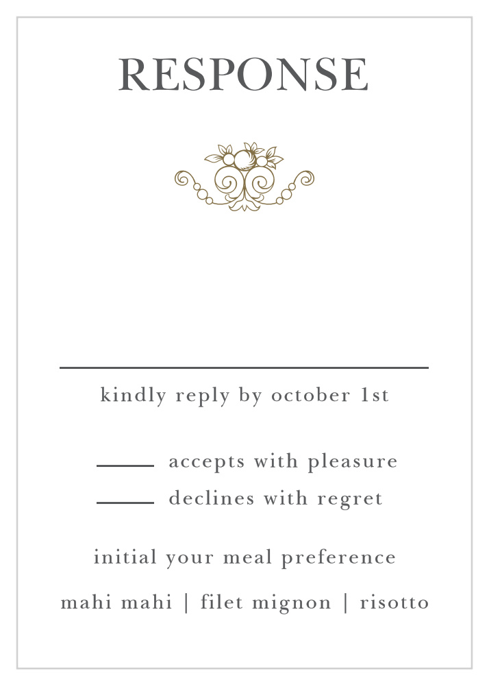 Vintage Damask Response Cards