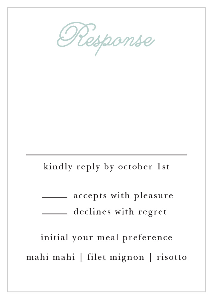 Whimsical Script Response Cards