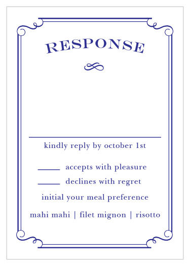 Handwritten Deco Response Cards