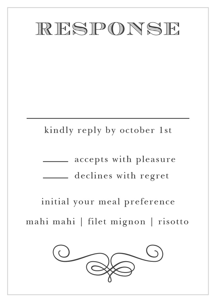 Fancy Chalkboard Response Cards