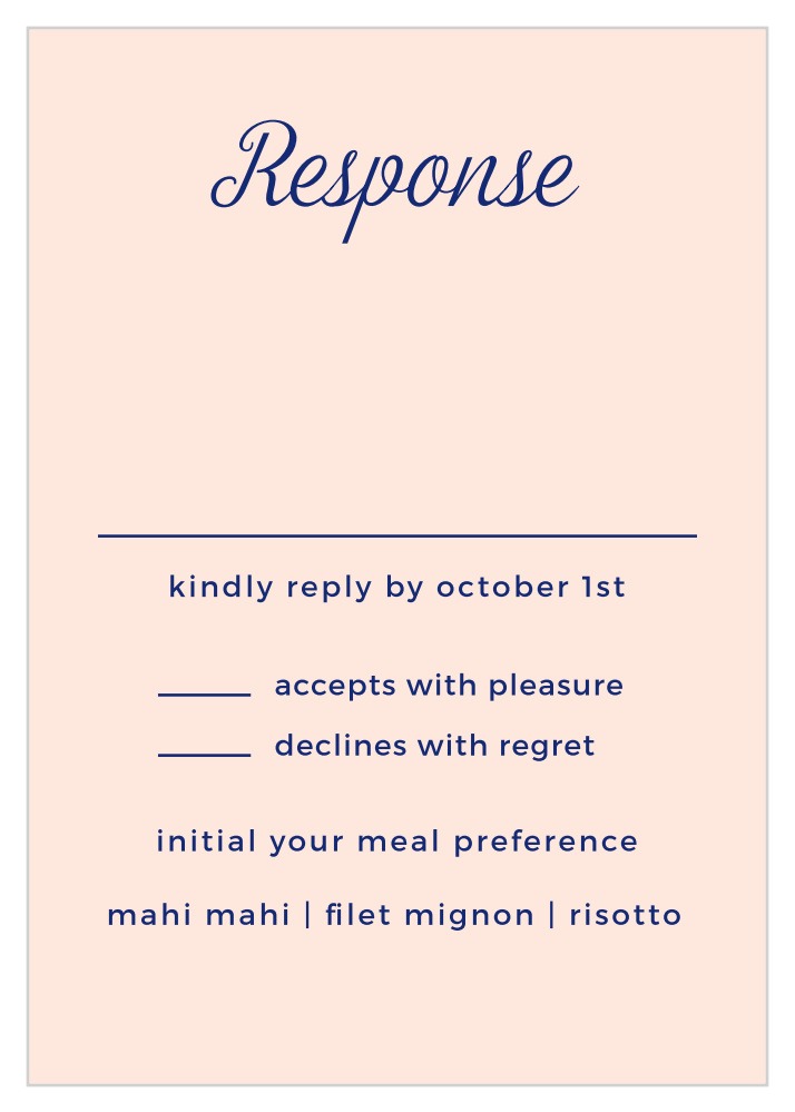 Diamond Monogram Response Cards