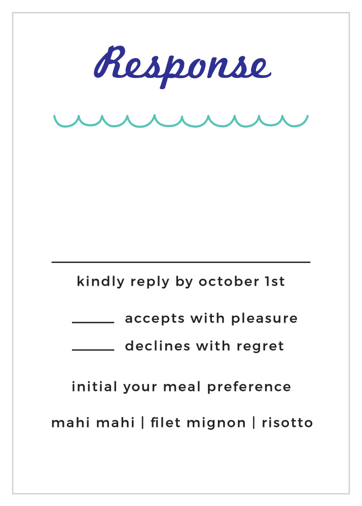 Modern Beach Response Cards
