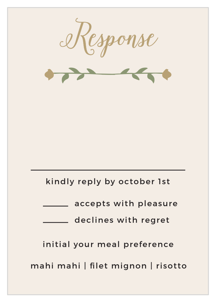 Garden Floral Response Cards