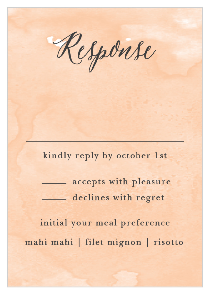 Watercolor Script Response Cards